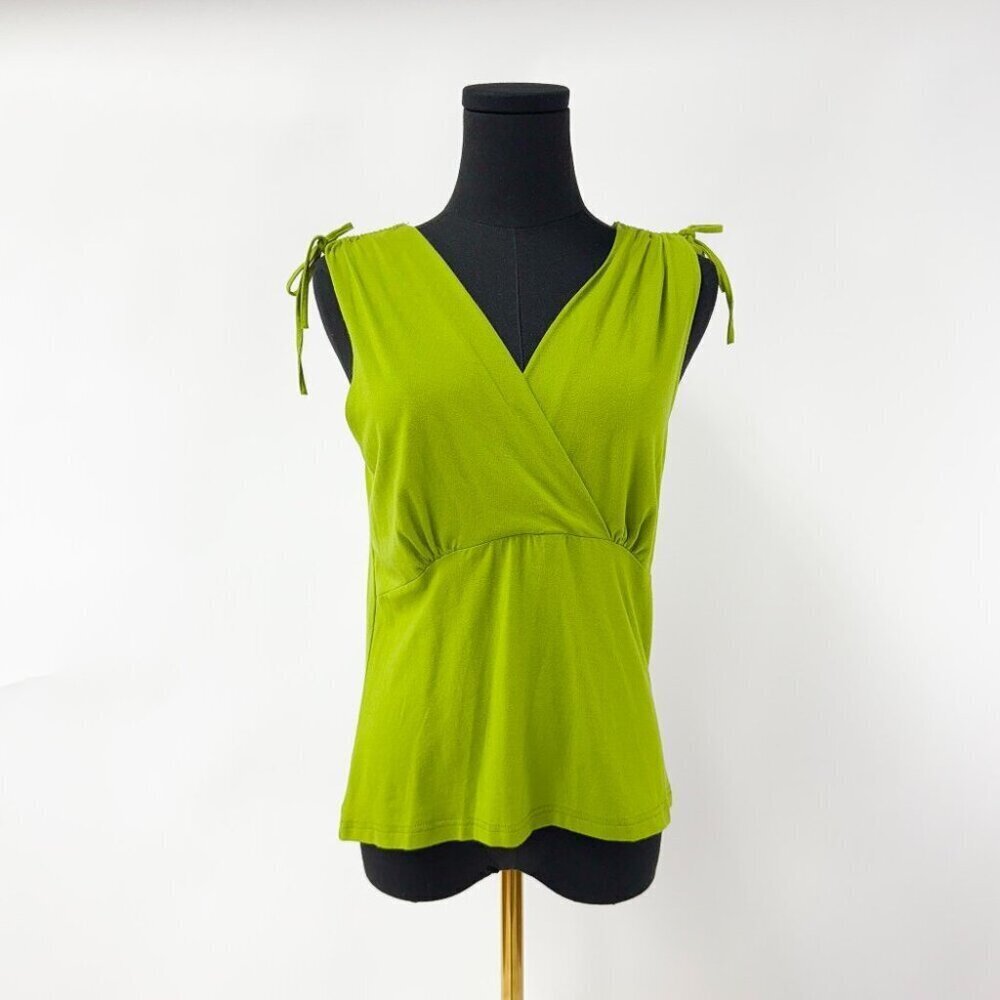 GREEN RANK TOP WITH DRAWSTRING SHOULDERS - Picture 6 of 7